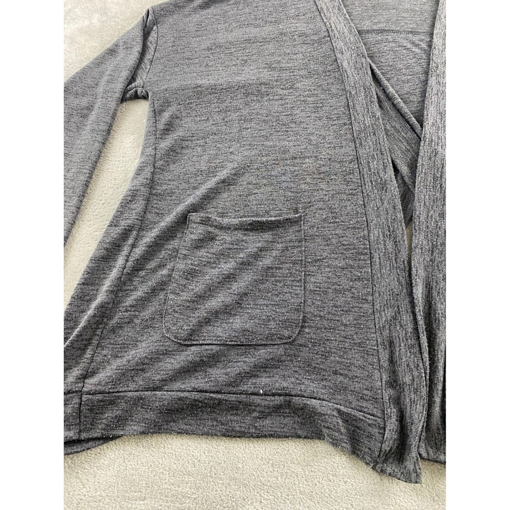 Xersion Womens XL Gray Heathered Open‎ Front Cardigan Pockets Criss Cross Back - Picture 6 of 16